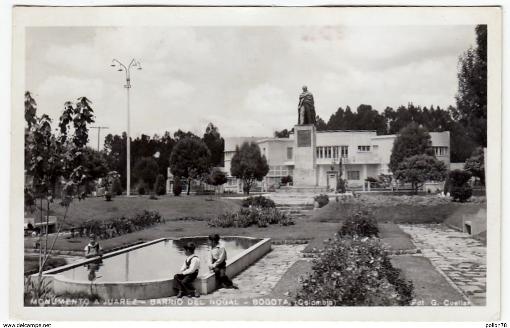 MONUMENTO A JUAREZ - BARRIO DEL NOGAL - BOGOTA - COLOMBIA - 1955 - Vedi Retro - Formato Piccolo - Colombia