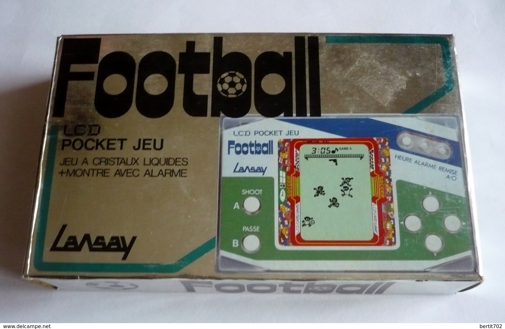 LANSAY - FOOTBALL  LCD POCKET JEU - Jeu à Cristaux Liquides + Montre Avec Alarme - Nintendo Game Boy