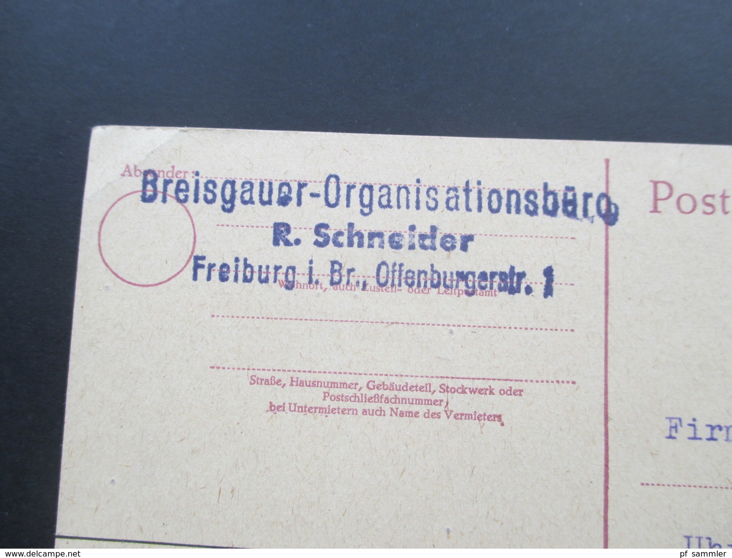 All. Besetzung Franz. Zone GA Aufbrauchsausgaben 3 Karten mit Propagandavordruck! Freiburg Breisgau. Januar 1946