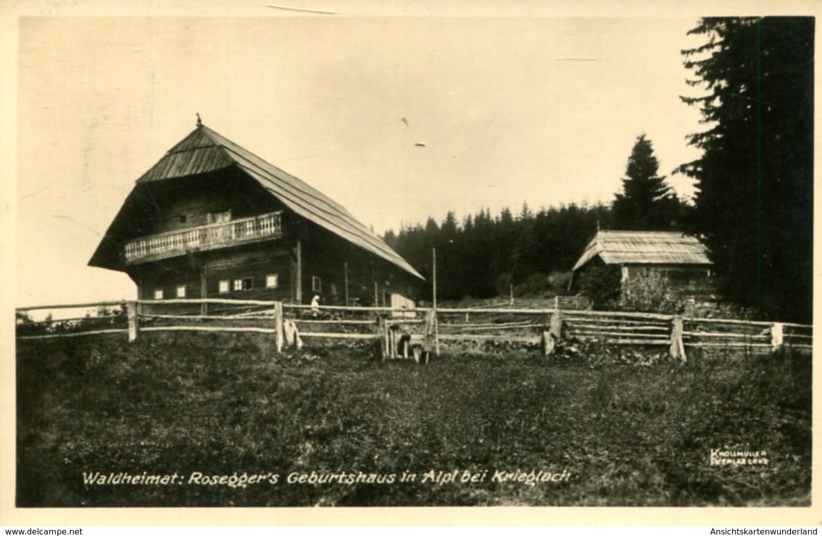 003549 Waldheimat: Rosegger's Geburtshaus In Alpl Bei Krieglach 1954 - Krieglach