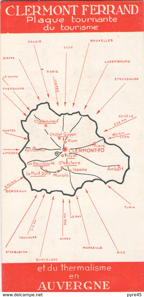 DEPLIANT TOURISTIQUE CLERMOT FERRAND - Dépliants Touristiques