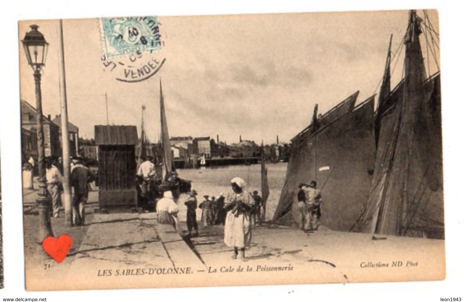 21607-LE-85-LES SABLES-D'OLONNE-La Cale De La Poissonnerie-----------animée-bateaux - Sables D'Olonne