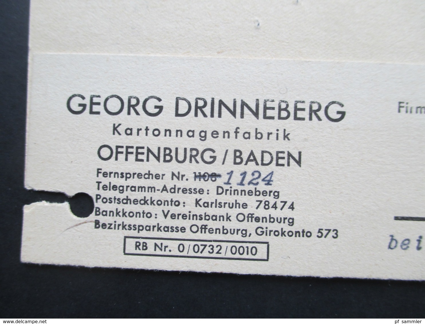 All. Besetzung Franz. Zone MiF Mit Bauten Und Notopfer 2.1.1950. Georg Drinneberg Kartonagenfabrik - Altri & Non Classificati