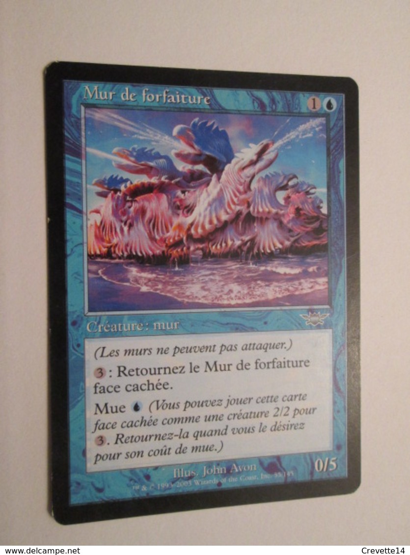 CARTE DE JEU MAGIC THE GATHERING (en Français) MUR DE FORFAITURE Le Siege De "Les Rep" ? - Autres & Non Classés