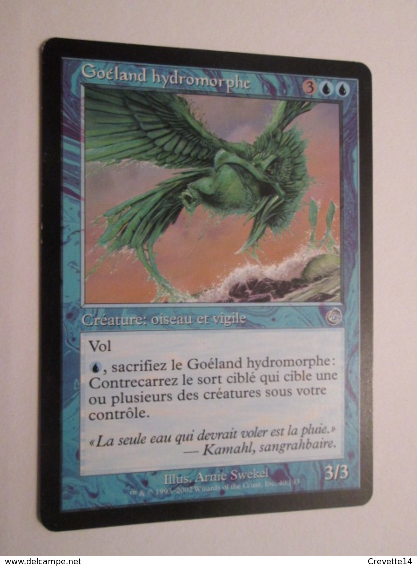 CARTE DE JEU MAGIC THE GATHERING (en Français) GOELAND HYDROMORPHE (Dominique De Villepin) - Autres & Non Classés