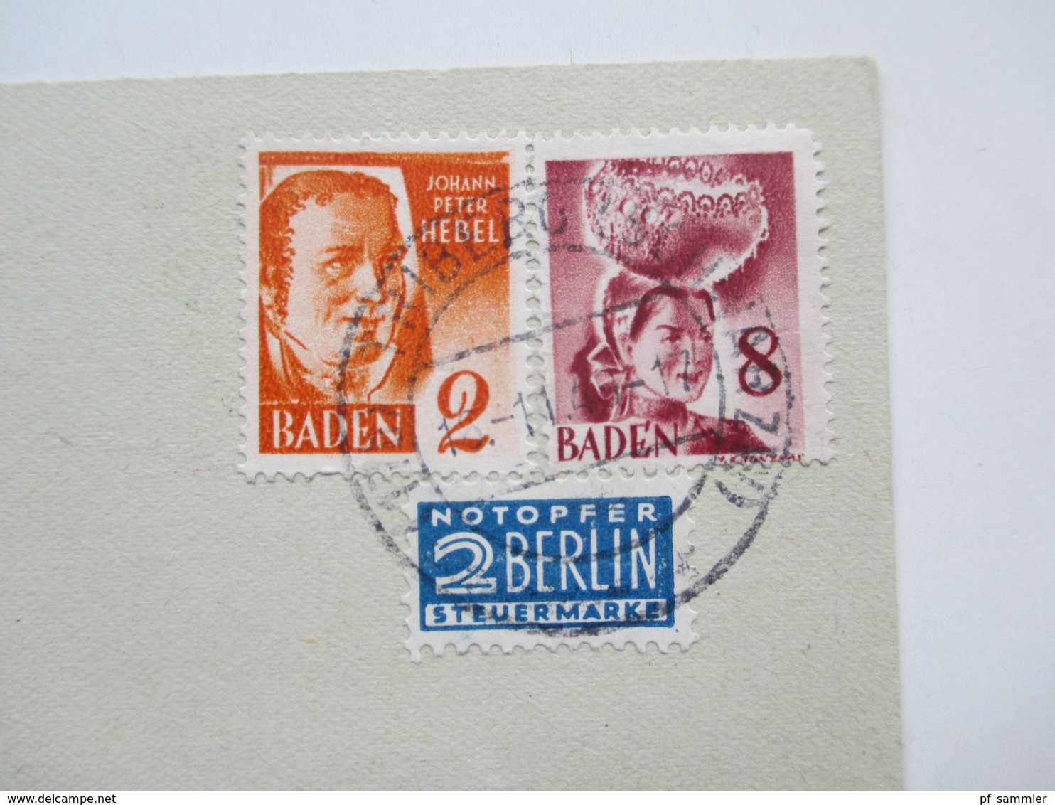 All. Besetzung Franz. Zone Baden 1949 Freimarken 9 Postkarten / Firmenkorrespondenz! MeF / EF / MiF