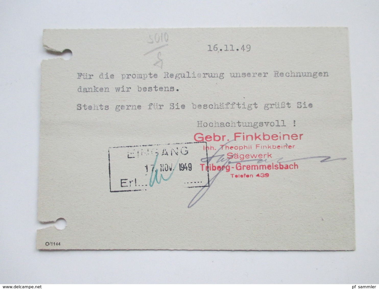 All. Besetzung Franz. Zone Baden 1949 Freimarken 9 Postkarten / Firmenkorrespondenz! MeF / EF / MiF