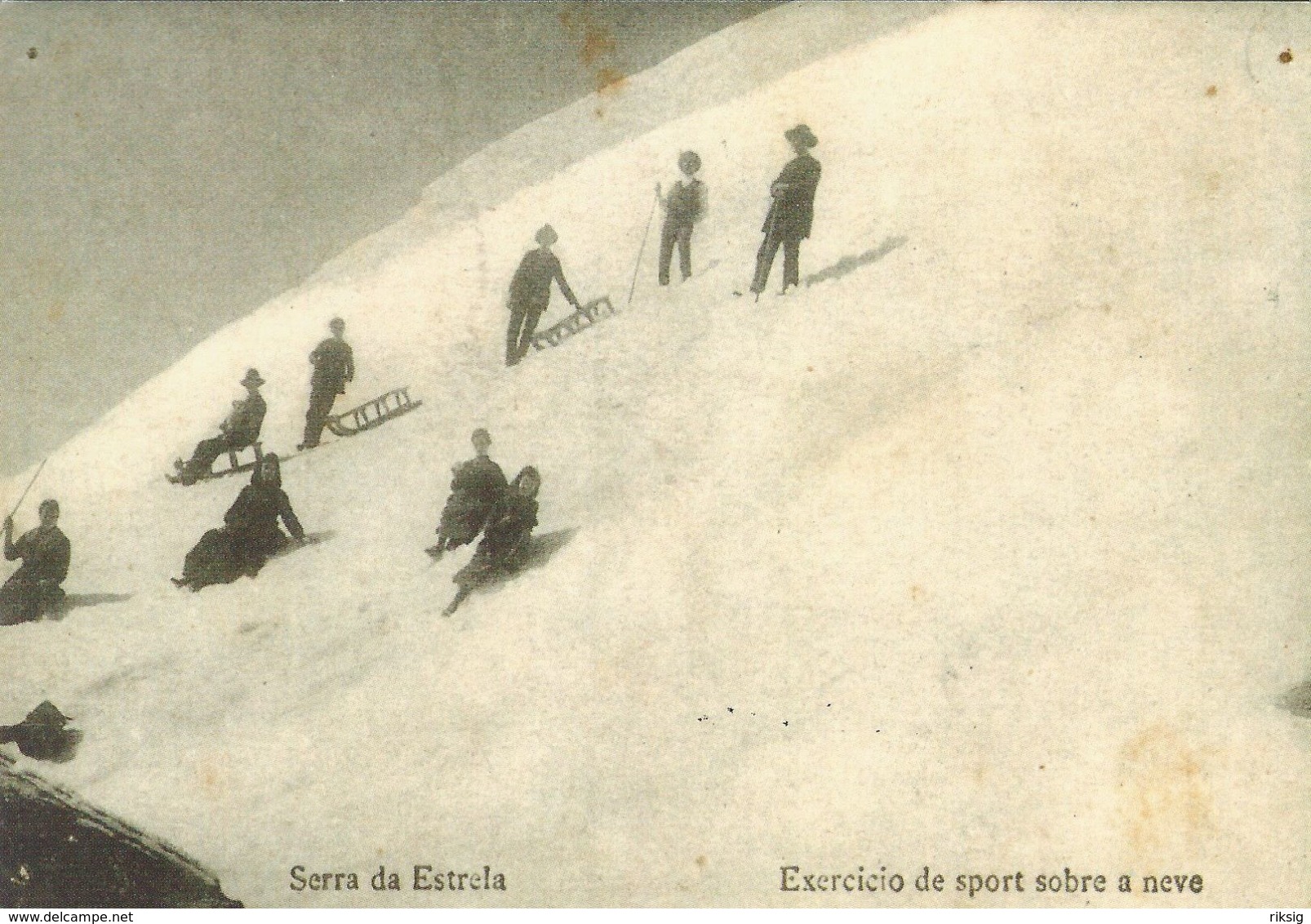 Portugal - Serra Da Estreda.  Exercicio De Sport Sobre A Neve.  S-4247 - Other & Unclassified