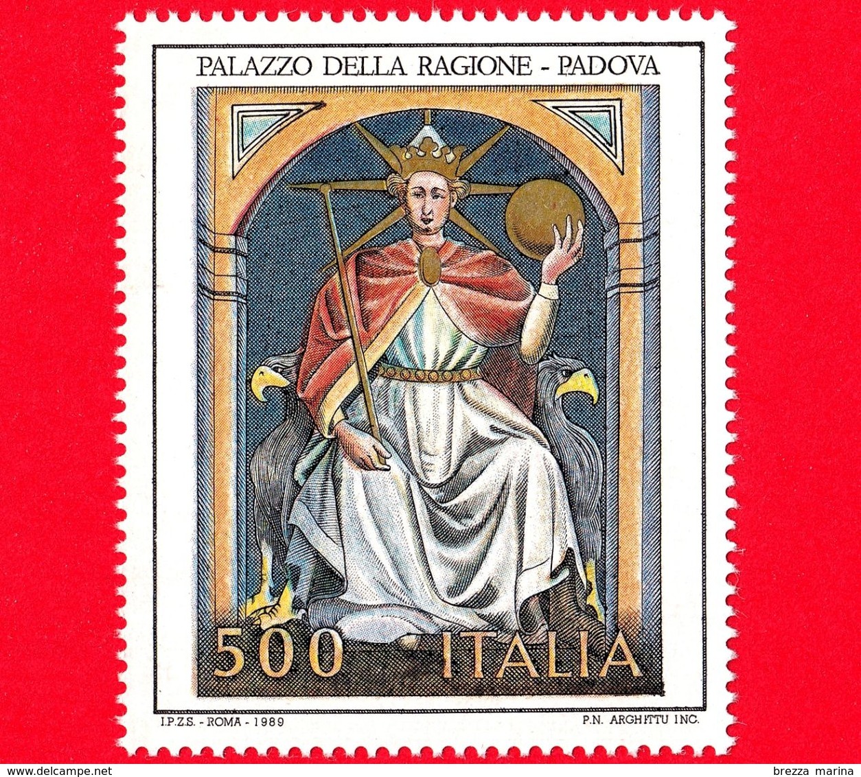 Nuovo - MNH - ITALIA - 1989 - Palazzo Della Ragione Di Padova - 500 L. - Affreschi Nel Palazzo Della Ragione, A Padova - 1981-90:  Nuovi