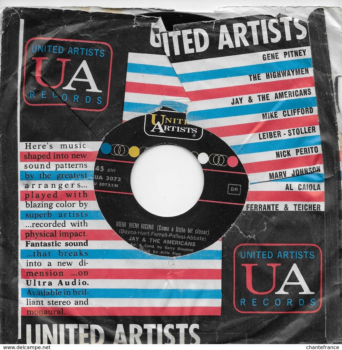 Jay & The Americans 45t. SP ITALIE "vieni Vieni Vicino" - Altri - Musica Italiana