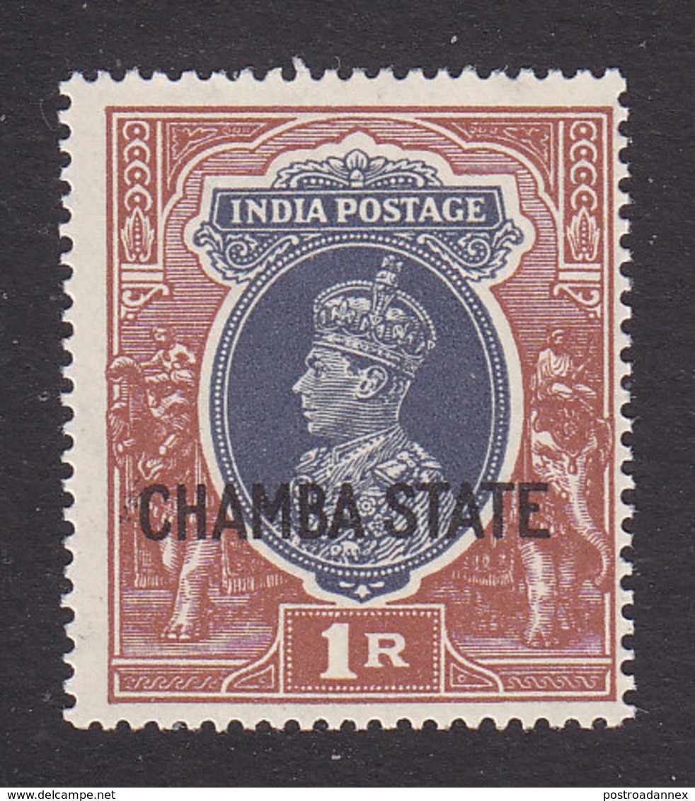 Chamba, Scott #82, Mint Hinged, George VI Overprinted, Issued 1938 - Chamba