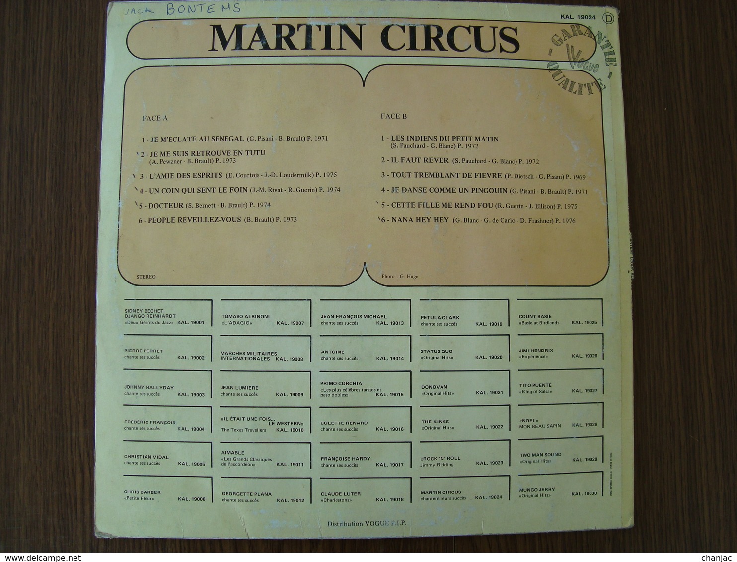 33 Tours: MARTIN CIRCUS Chantent Leurs Succes - Vogue KAL 19024 - Made In France De 1979 - Autres - Musique Française