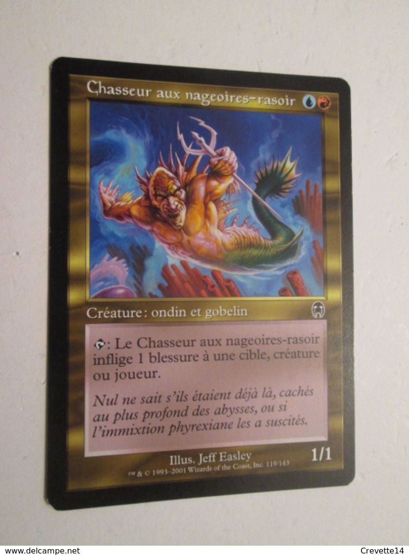 CARTE DE JEU MAGIC THE GATHERING (en Français) CHASSEUR AUX NAGEOIRES-RASOIR - Other & Unclassified