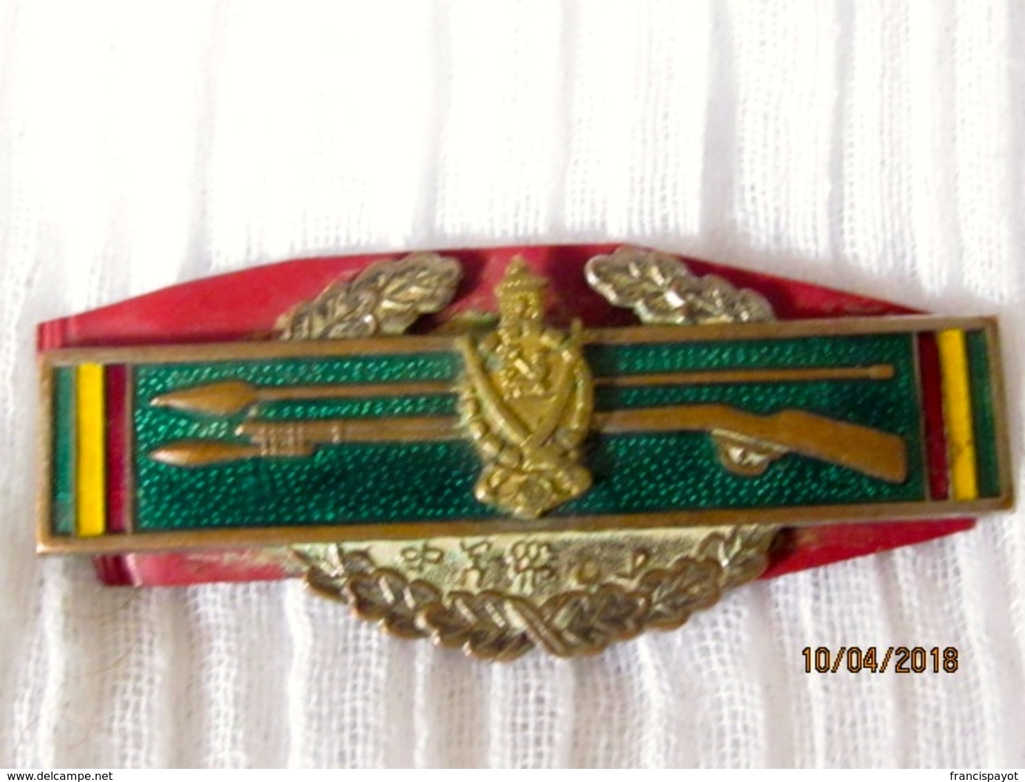 Ethiopia: Pin Imperial Guard (Kabur Zabagna) Service In Korean - Armée De Terre