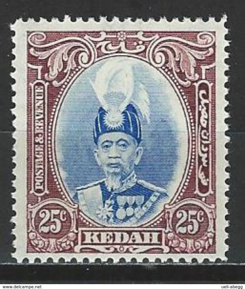 Kedah SG 62, Mi 48 ** MNH - Kedah