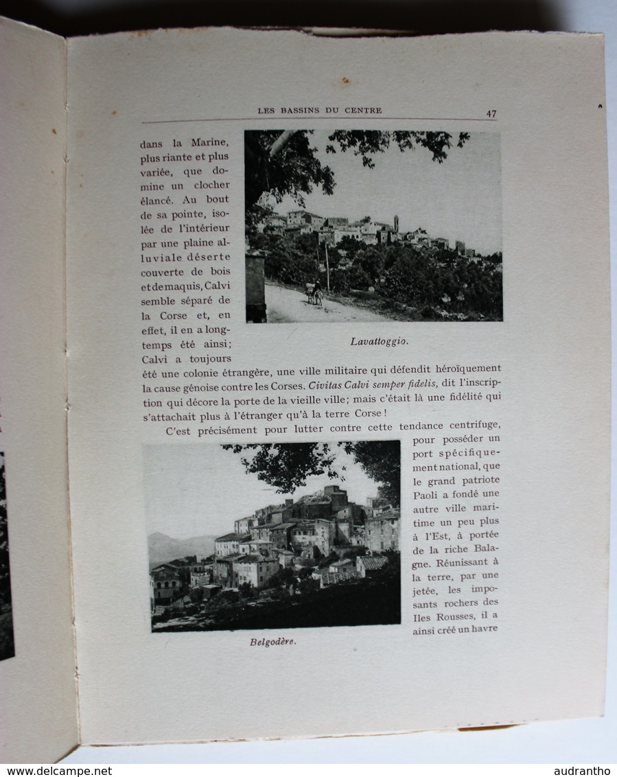 beau Livre La Corse 1927 Raoul Blanchard éditions J. Rey B. Arthaud imprimeur Sadag Bellegarde