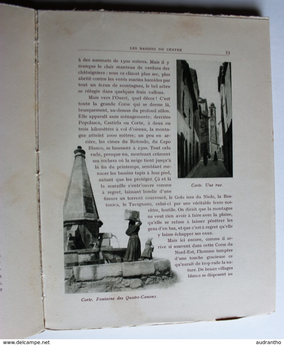 beau Livre La Corse 1927 Raoul Blanchard éditions J. Rey B. Arthaud imprimeur Sadag Bellegarde