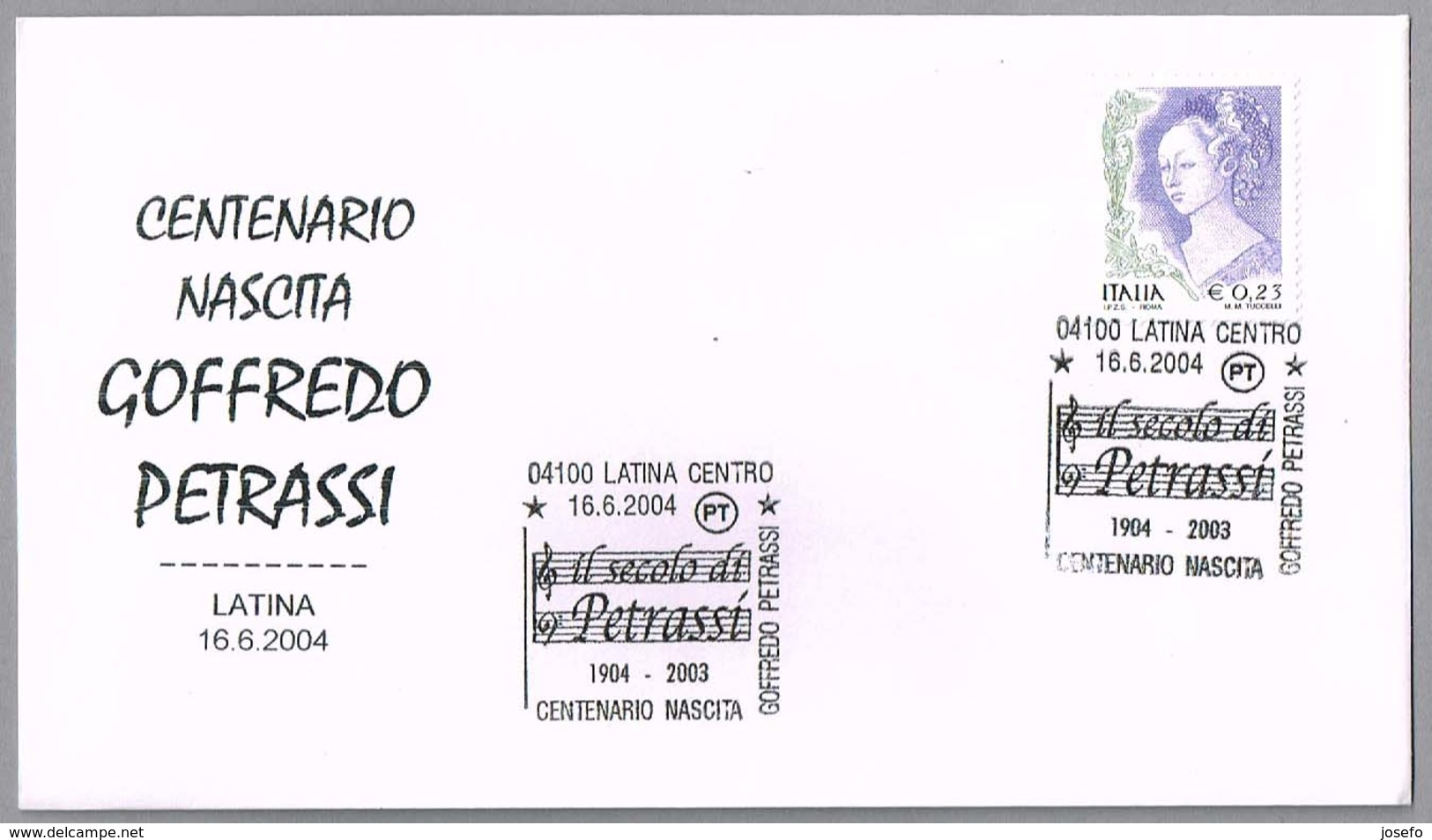 100 Años Nacimiento Compositor GOFFREDO PETRASSI - Composer. Latina 2004 - Musica