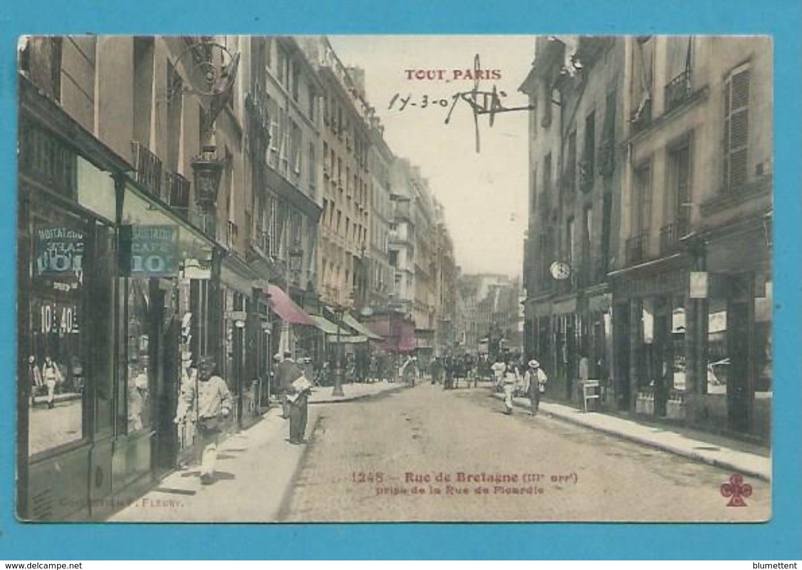 CPA TOUT PARIS 1248 - Rue De Bretagne (IIIème Arrt.) Ed. FLEURY - District 03