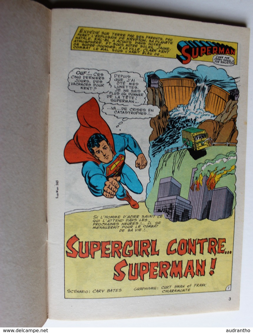 Livre BD album triple Superman Poche 1983 n° 65-66-67 Supergirl contre Superman Sorcellerie Kandor la cité atomisée