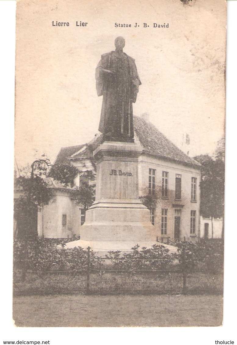 S.M.le Roi Albert 1er- 3c COB N°183-Seul Sur CPA-Statue J.B.David-oblitérée Lier-Lierre En 1921(voir Scan) - 1915-1920 Albert I.