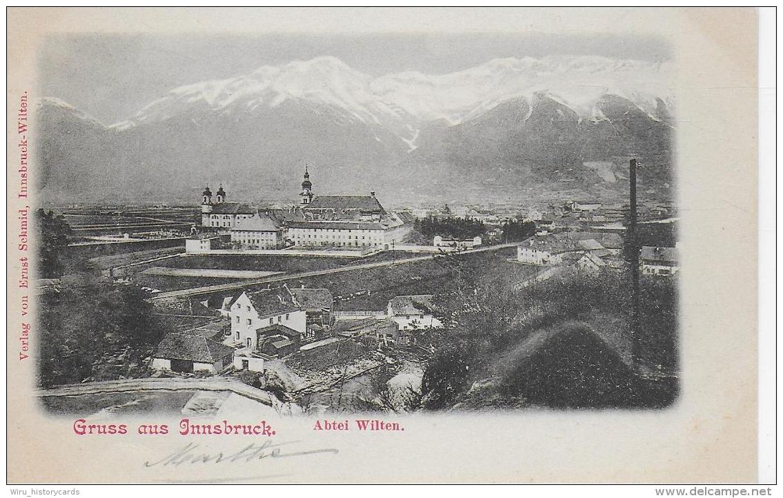 AK 0887  Gruss Aus Innsbruck ( Abtei Wilten ) - Verlag  Schmid Ca. Um 1900 - Innsbruck