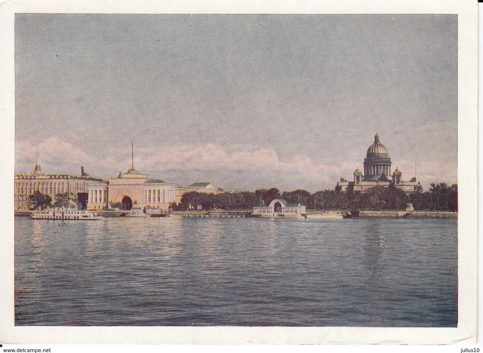 RUSSIA USSR 1958 Leningrad River Neva Overprinted Mint Postcard #22197 - 1950-59