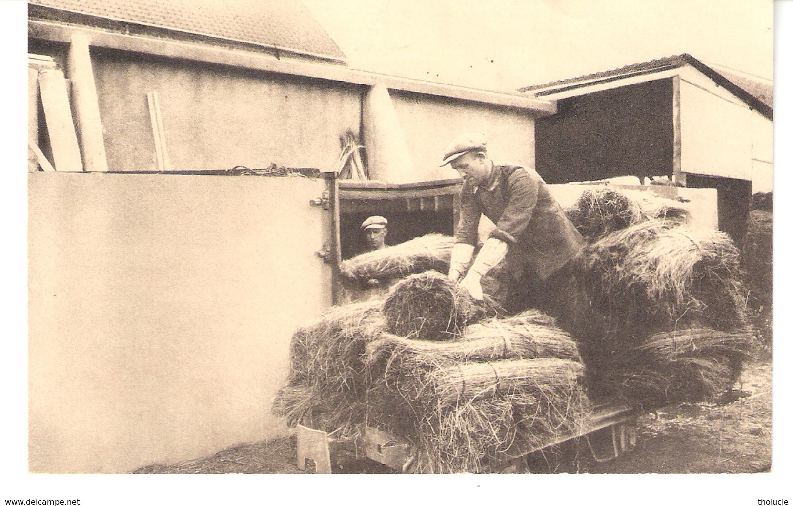 De Vlasteelt In De Vlaanderen-Culture Du Lin-Het Ledigen Vanden Bassin-La Vidange Des Cuves-Werwicq 1944 - Cultivation