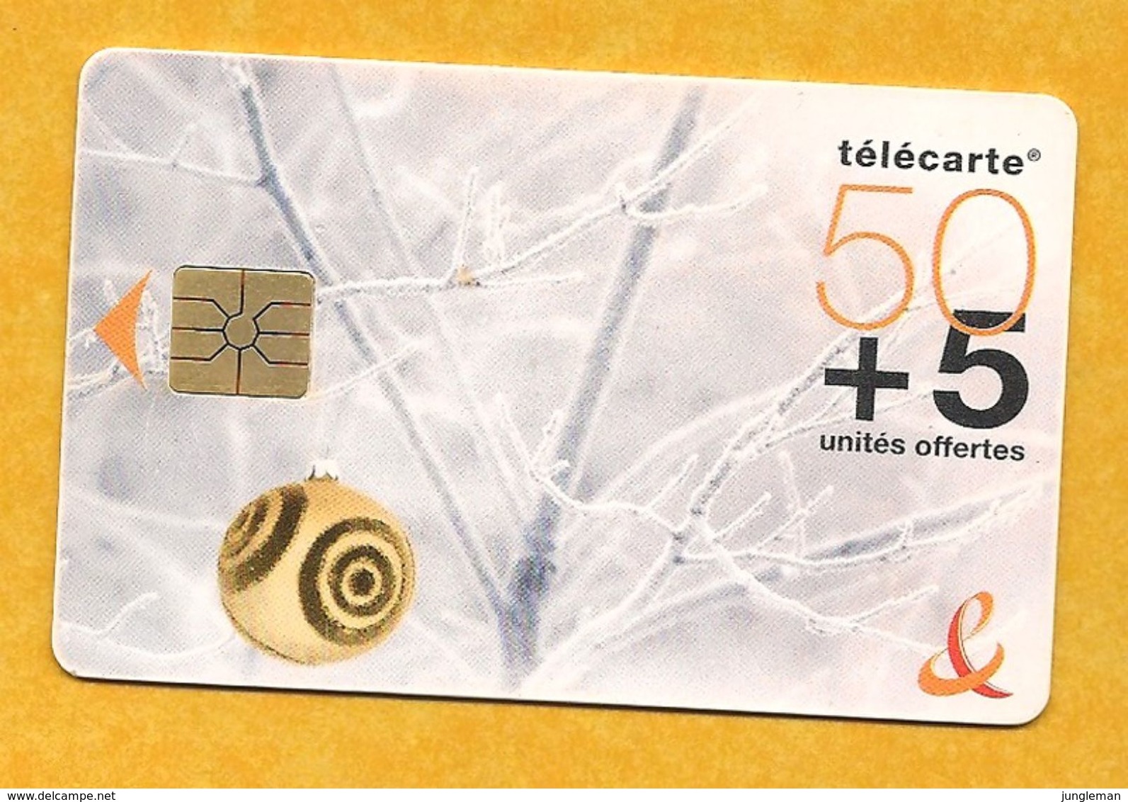 Télécarte 50 Unités + 5 Offertes - Branche Givrée Et Boule De Noël - 2006 - 2006