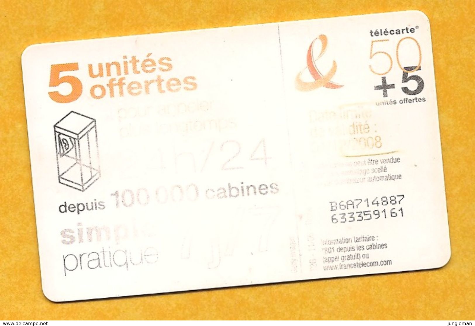 Télécarte 50 Unités + 5 Offertes - Branche Givrée Et Boule De Noël - 2006 - 2006