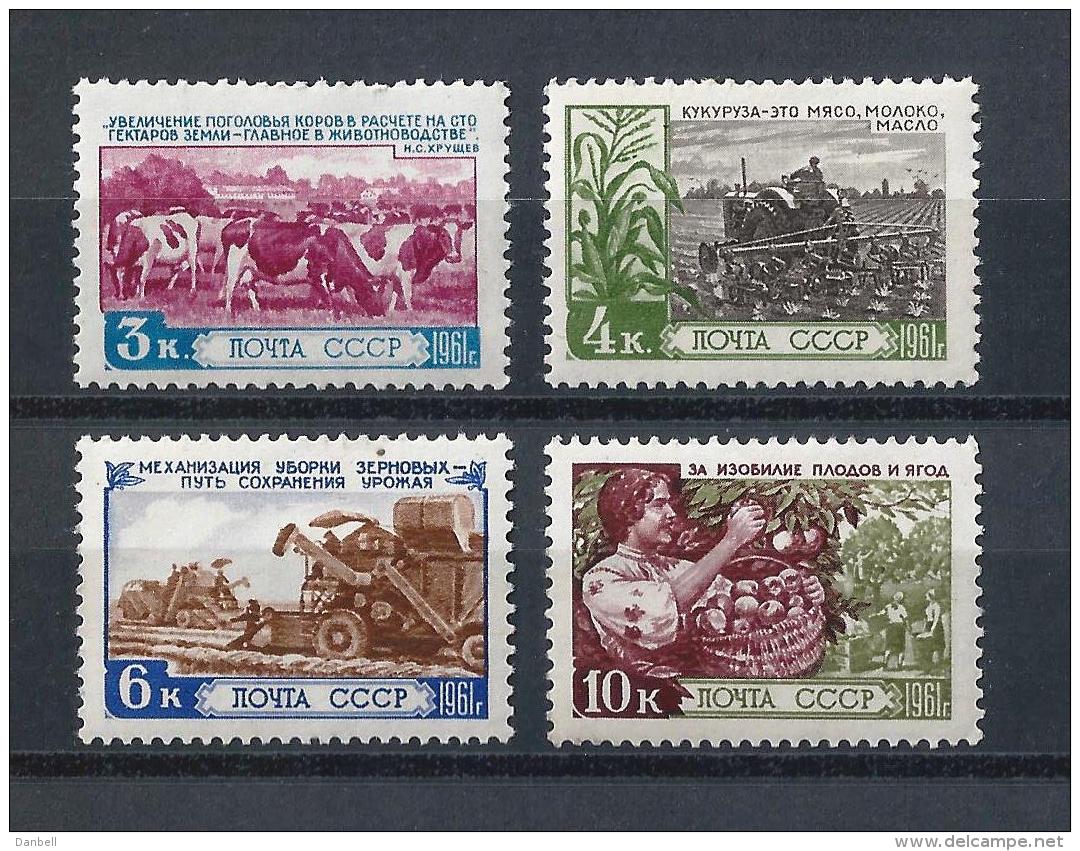 URSS577) 1961 -Agricoltura E Allevamento - Serie Cpl 4 Val.MNH** - Unused Stamps