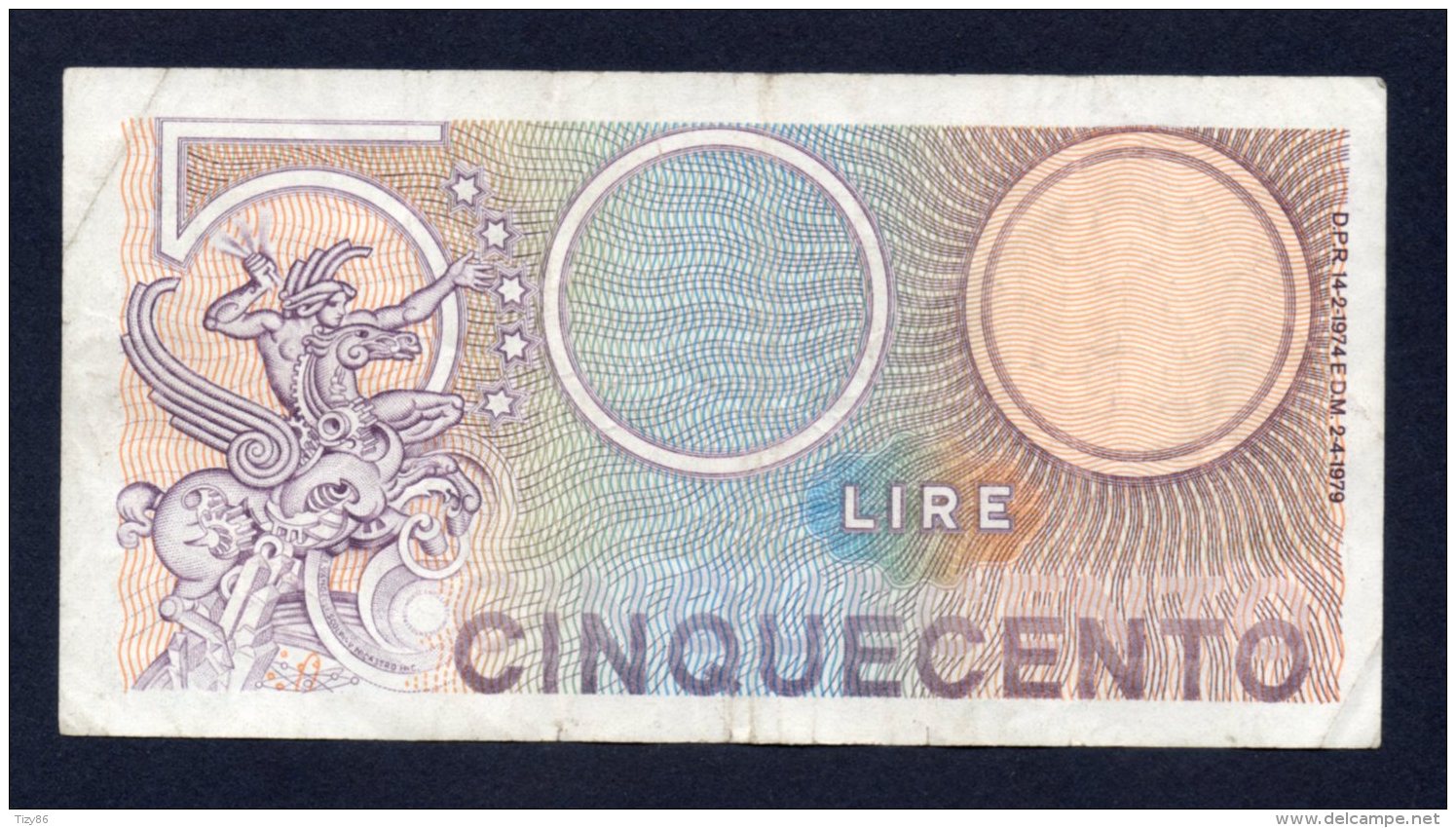 Banconota Italia - 500 Lire Mercurio 2/4/1979 - 500 Liras