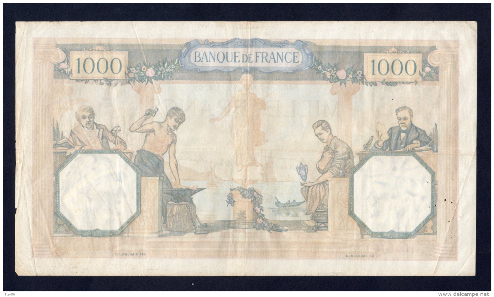Banconota Francia - 1000 Franchi/Francs 20/10/1938 - 1 000 F 1927-1940 ''Cérès E Mercure''