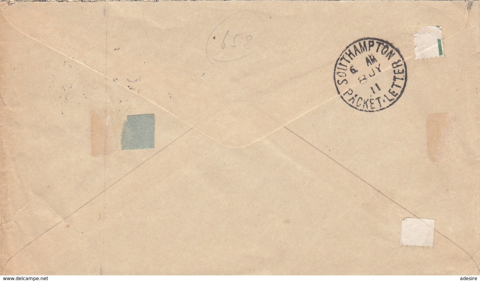 NATAL 1911? - 1½d Auf Brief Gel.v. Captown > Southhampton - Sonstige - Afrika