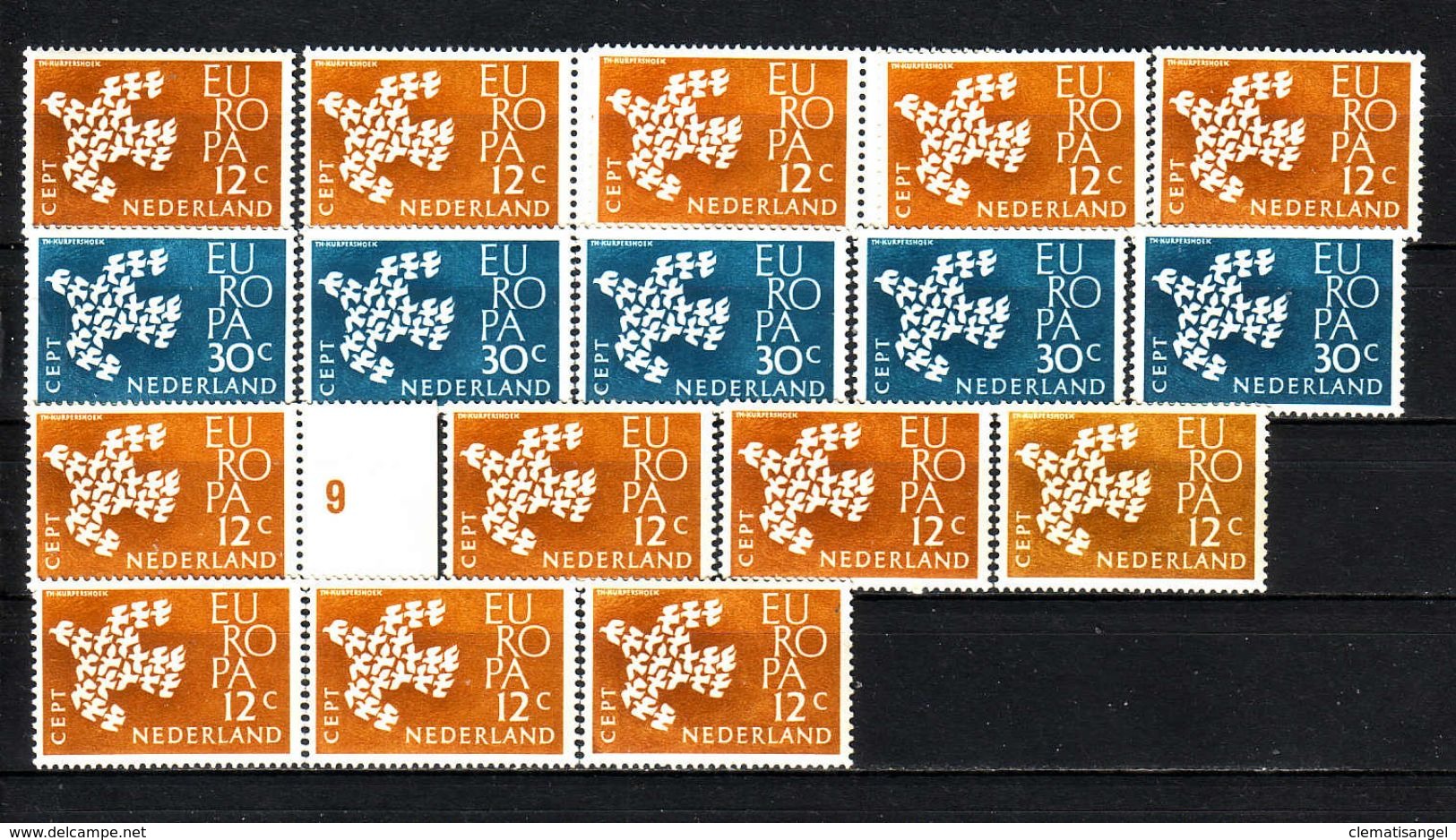 393g * NIEDERLANDE 765/8 * DIVERSE EUROPA 1961 * POSTFRISCH **!! - Ungebraucht