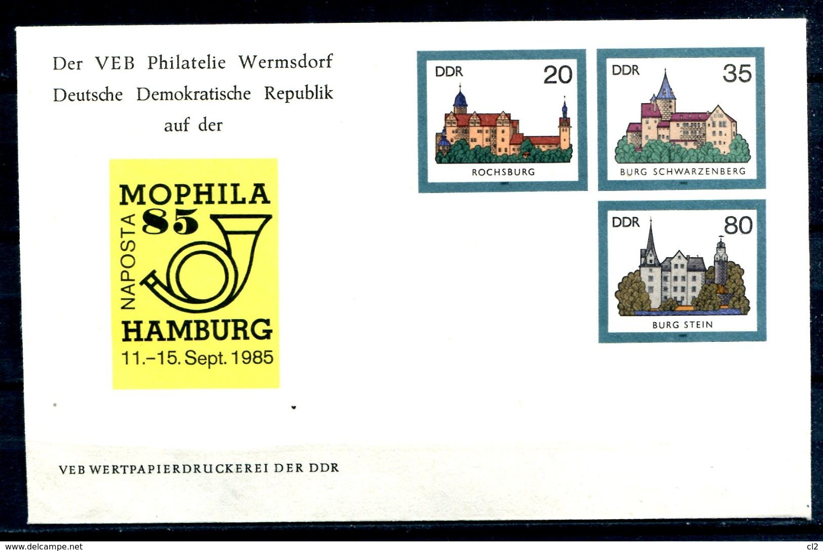 REPUBLIQUE DEMOCRATIQUE ALLEMANDE - Ganzsache Michel U2 Mit Privatzudruck (MOPHILA 85 HAMBURG) - Private Covers - Mint