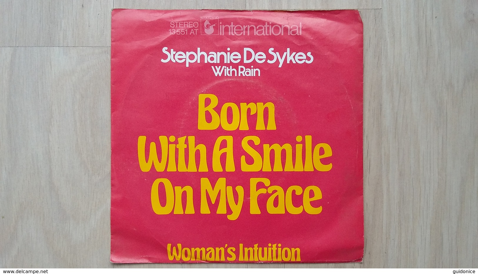 Stephanie De Sykes (with Rain) - Born With A Smile On My Face - Vinyl-Single - Disco, Pop
