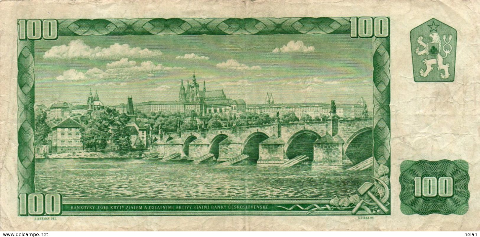 CZECHOSLOVACHIA  100 KORUN 1961  P-91 -CIRCOLATA - Tchécoslovaquie