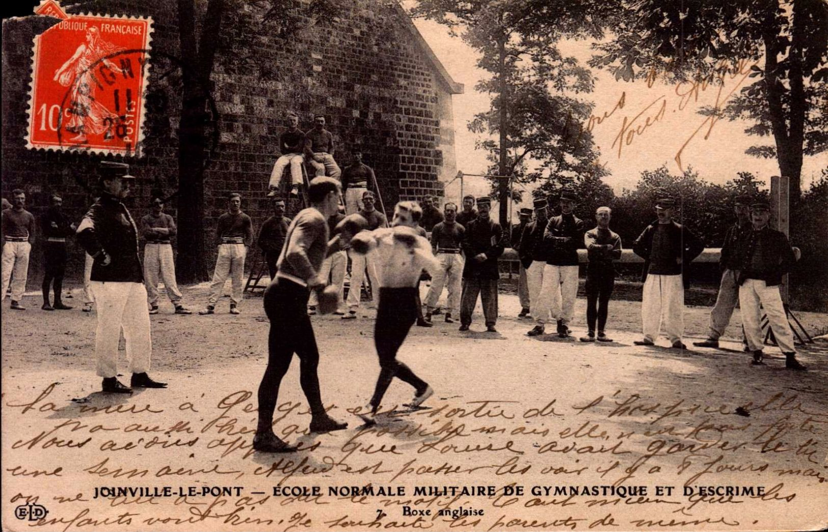 CPA - VAL DE MARNE - Joinville Le Pont - Ecole Normale Militaire De Gymnastique Et D'Escrime - Boxe Anglaise - Joinville Le Pont