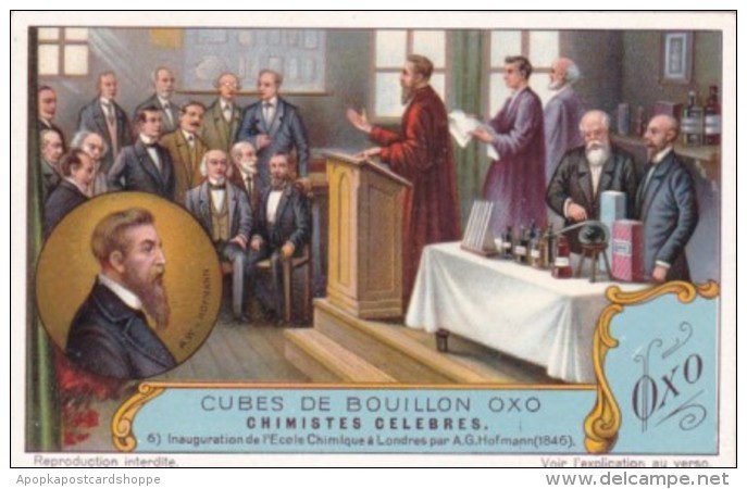 Liebig S1223 Famous Chemists No 6 Inauguration De L'Ecole Chimique A Londres Par A G Hofmann 1846 - Liebig
