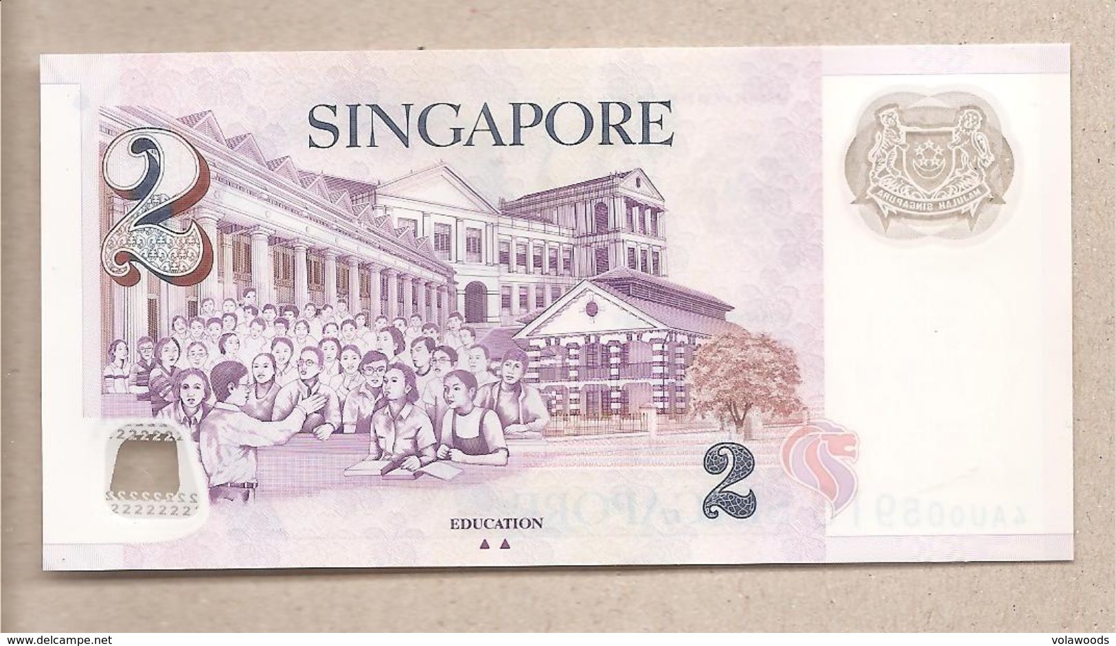 Singapore - Banconota Circolata QFdS Da 2 Dollari - P-46e - 2011 - Singapore