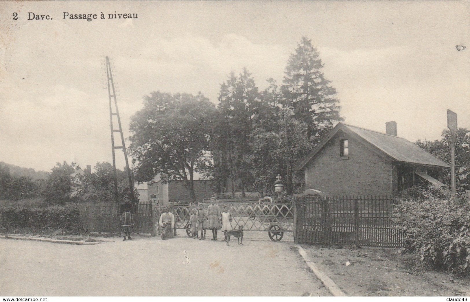 Dave Passage à Niveau Animée Circulé En 1911 - Namen