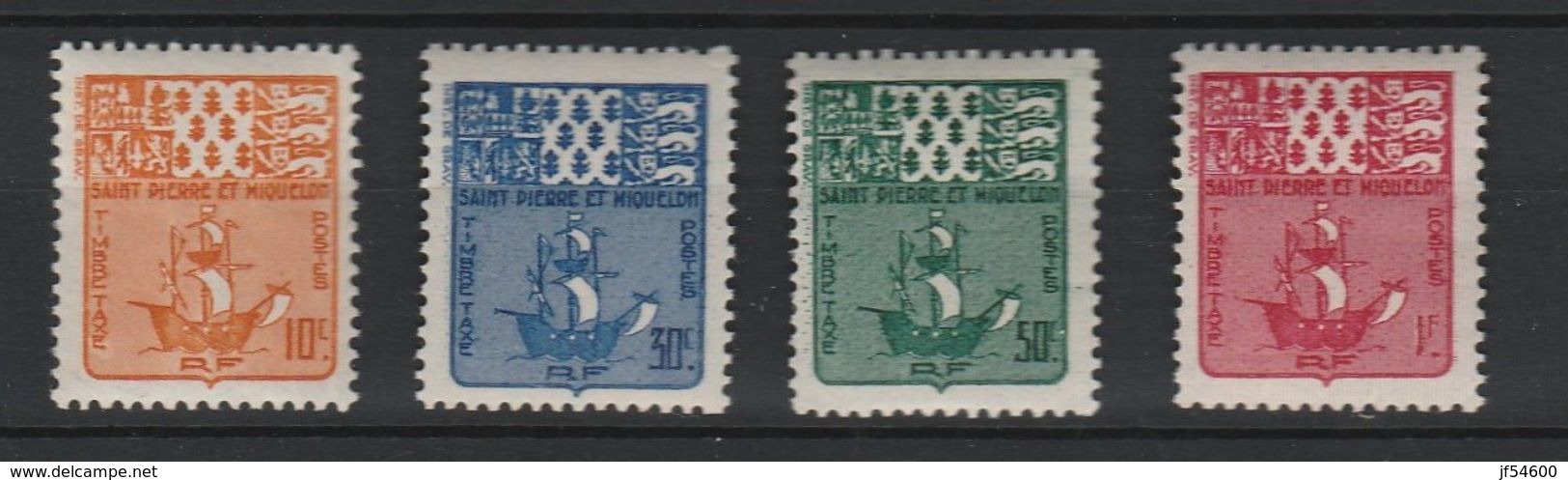 Saint Pierre & Miquelon Taxe 67 à70,77* - Timbres-taxe