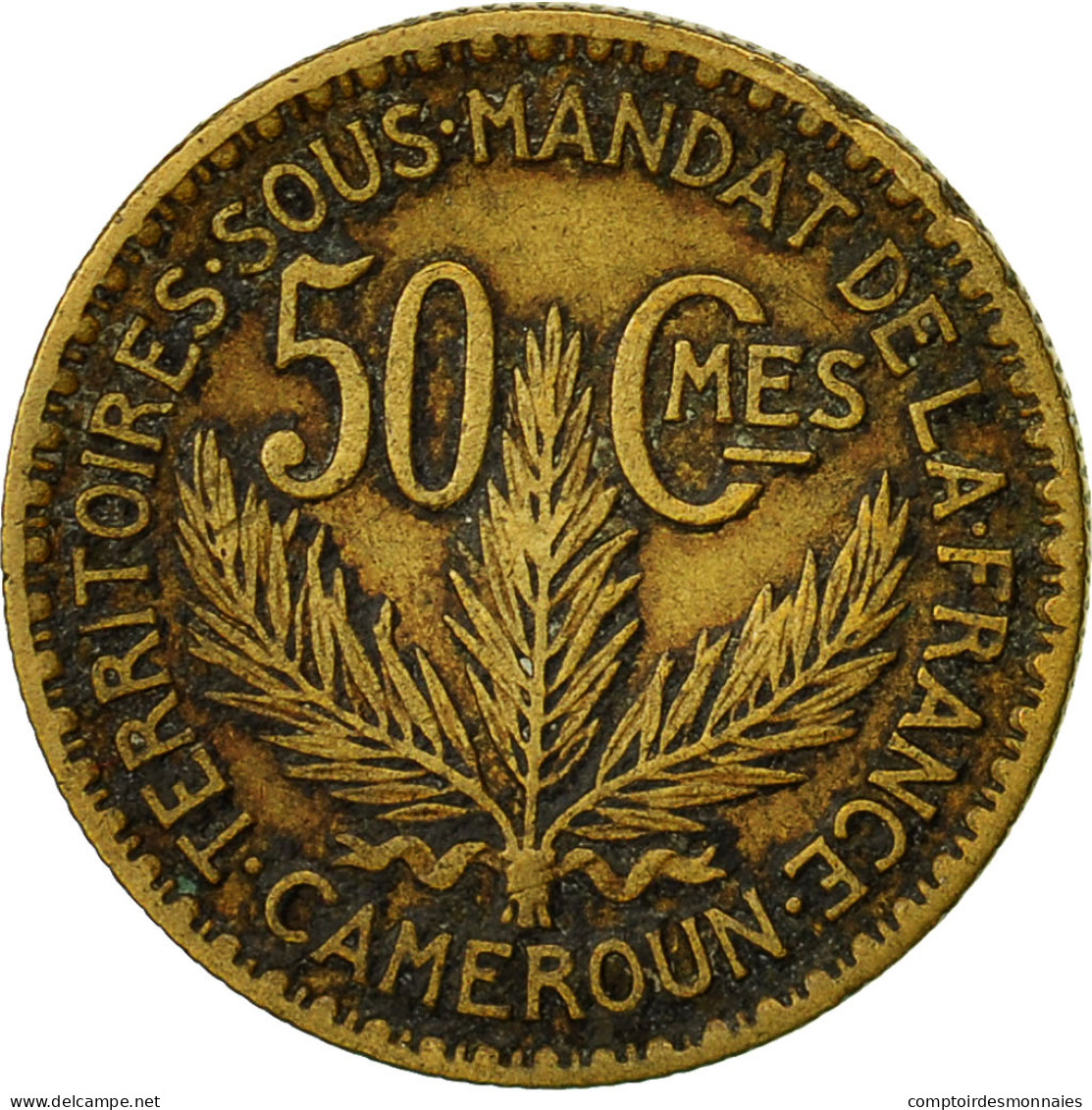 Monnaie, Cameroun, 50 Centimes, 1924, Paris, TTB, Aluminum-Bronze, KM:1 - Cameroun