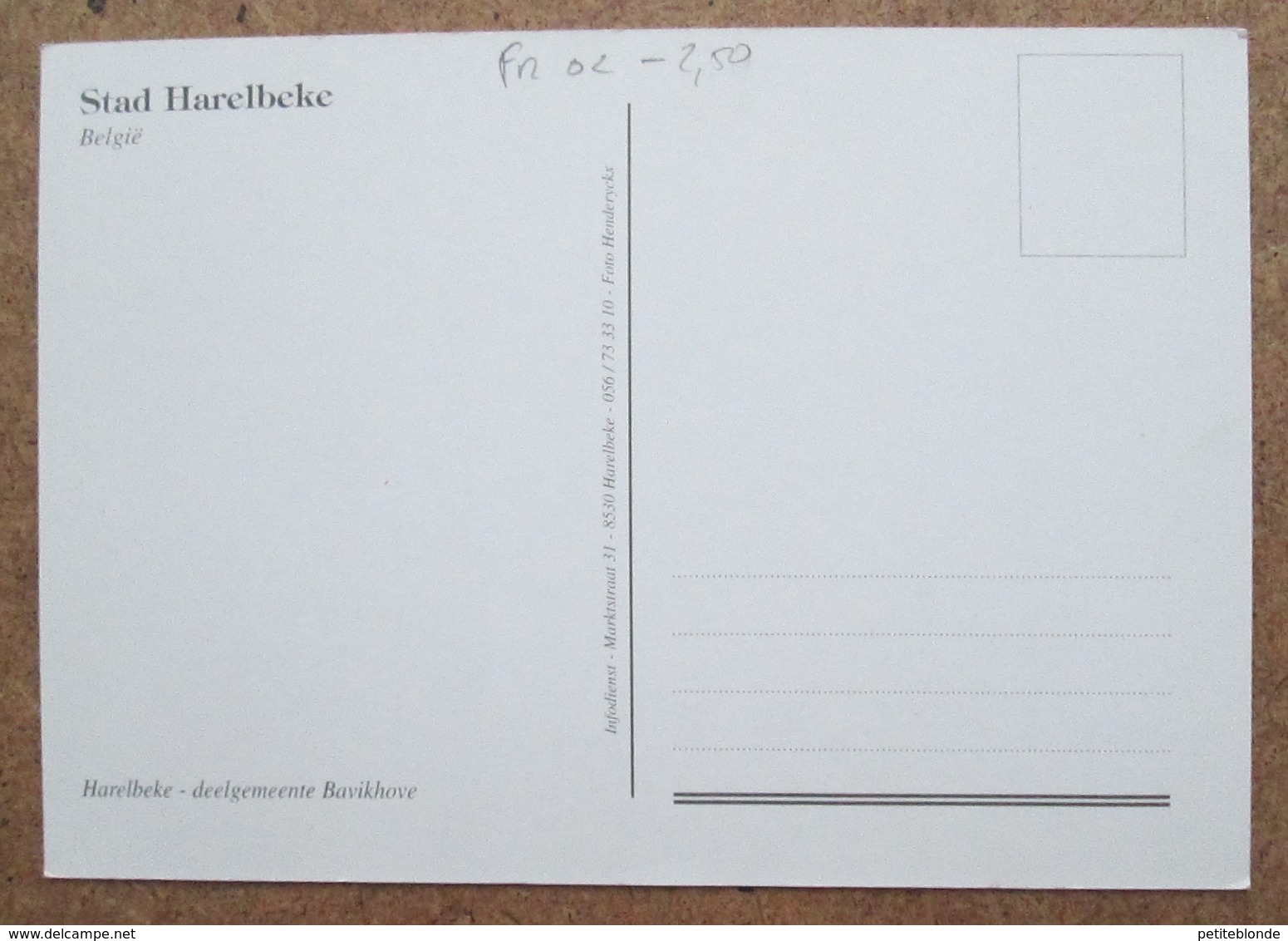 (J833) - Stad Harelbeke - Harelbeke - Deelgemeente Bavikhove - Harelbeke