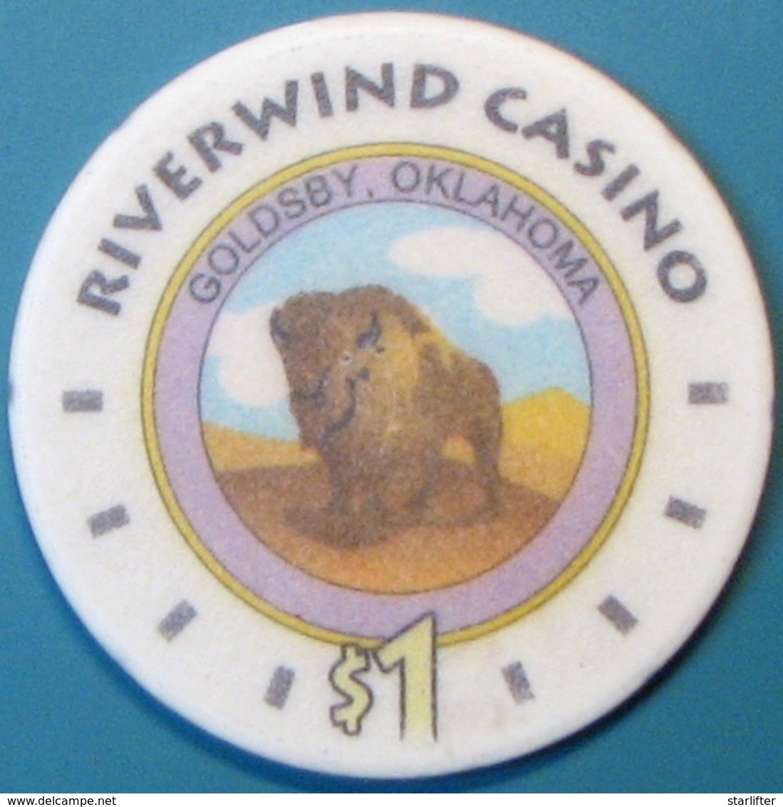 $1 Casino Chip. River Wind, Goldsby, OK. G71. - Casino