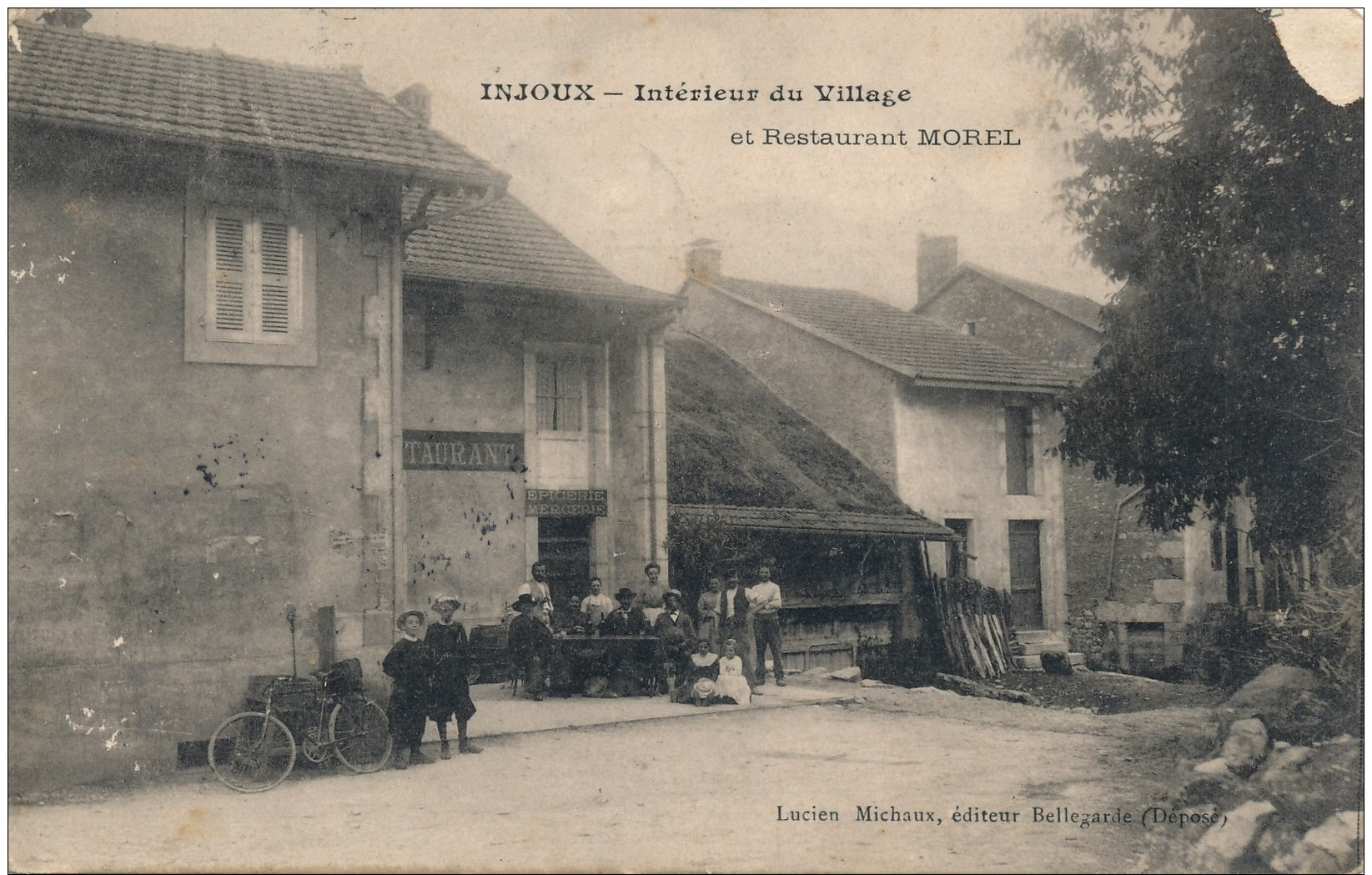 H109 - 01 - INJOUX - Ain - Intérieur Du Village Et Restaurant Morel - Non Classificati