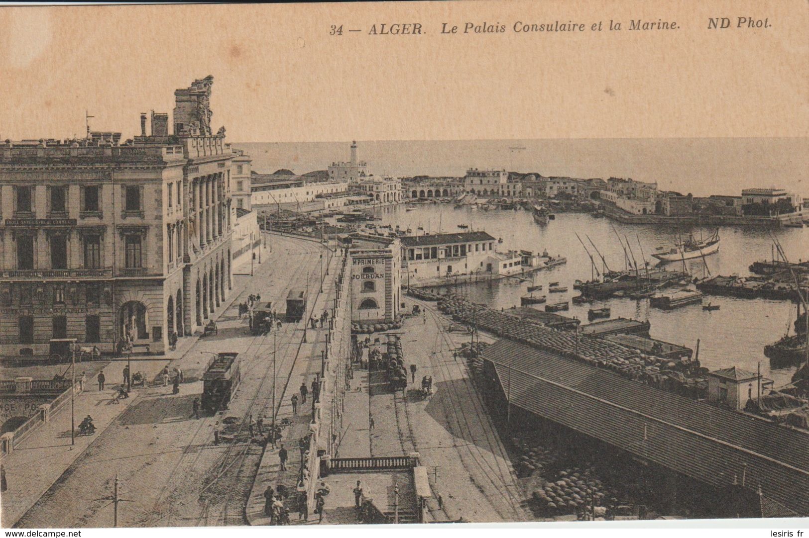 CPA -  ALGER - LE PALAIS CONSULAIRE ET LA MARINE - 34 - N. D. - Algiers