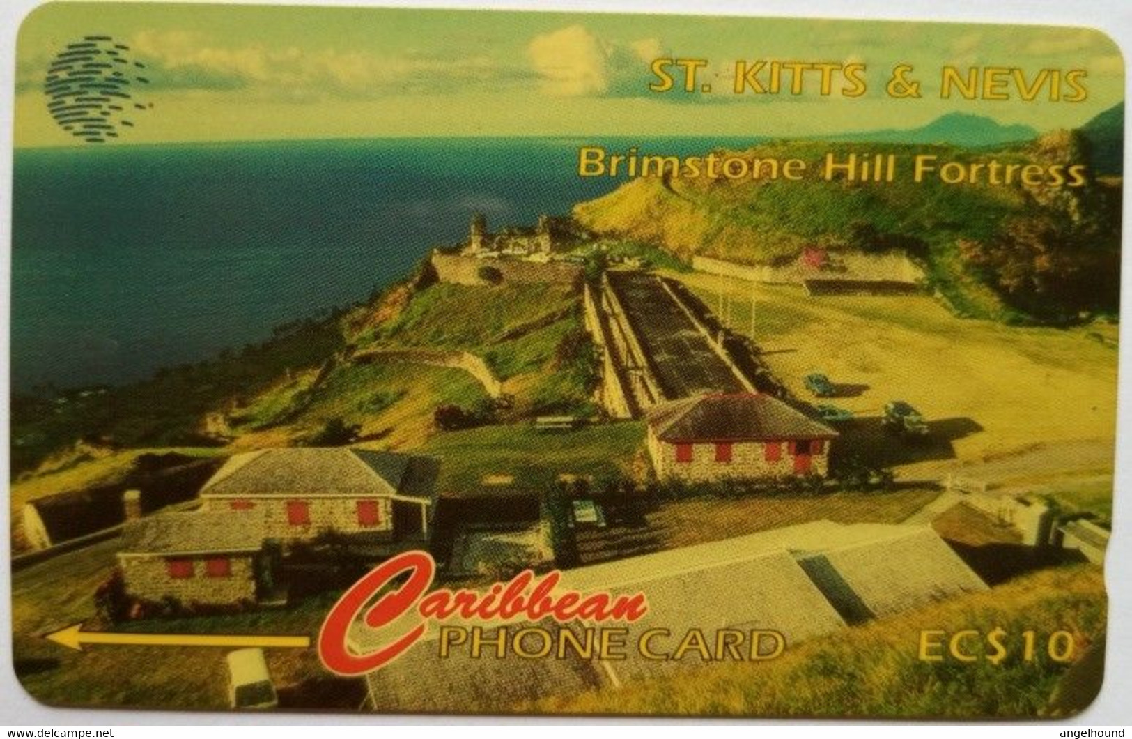 St Kitts And Nevis Cable And Wireless  55CSKA  EC$10  " Brimstone Hill Fort (New Logo) " - Saint Kitts & Nevis