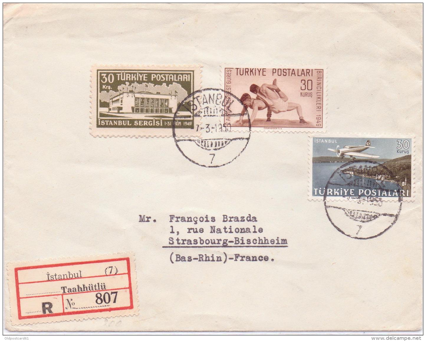 ALTER  Einschreibe- Brief  / Türkei - Gelaufen 1950 - Storia Postale